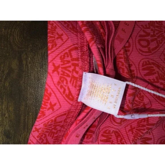 NWT! Savage x Fenty Rib Sleep Short Millennial Pink Love Me Like A Savage M - Picture 3 of 7